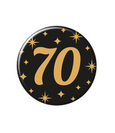 70 Jaar Button Zwart Goud